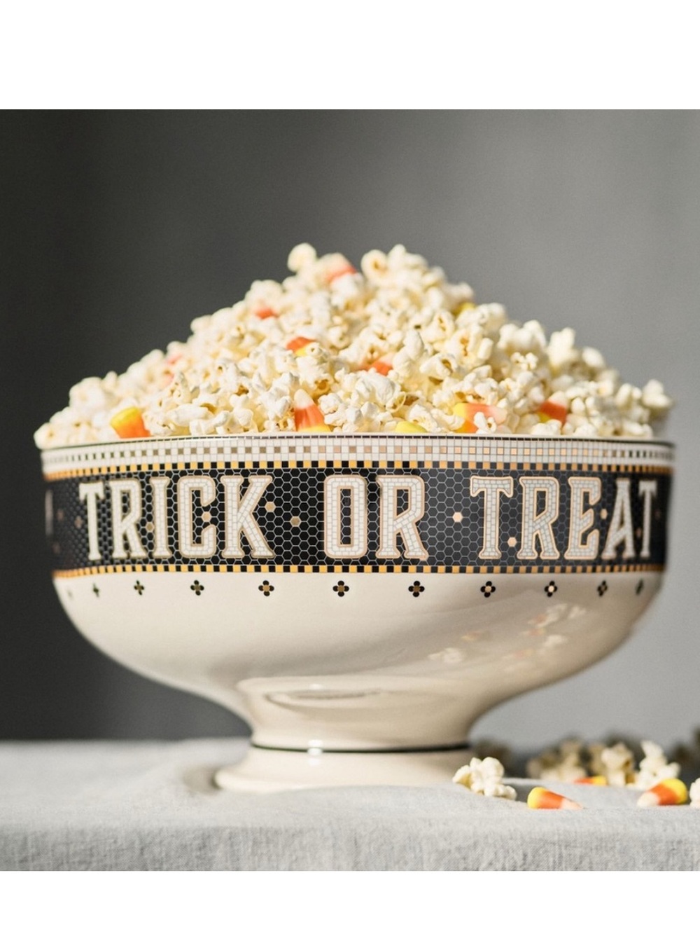 Anthropologie The Bistro Tile Stoneware Candy Bowl Halloween Edition NEW